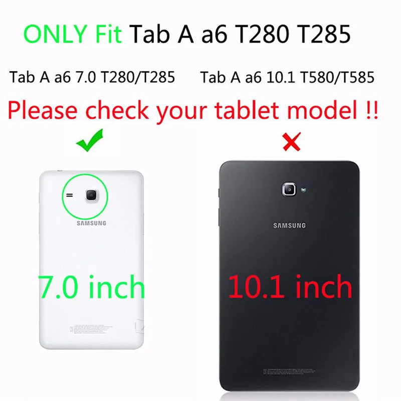 Чехол Tab A A6 T285 для Samusng Galaxy Tab A A6, 7,0 дюймов,, T280, SM-T280, SM-T285, откидной чехол для планшета, кожаный чехол с подставкой