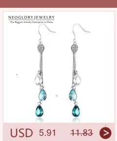 Neoglory Подвески Снежинка крюк серьги-подвески в форме звезды для женщин ювелирные изделия Новинка Горячая GJ украшенные кристаллами от Swarovski