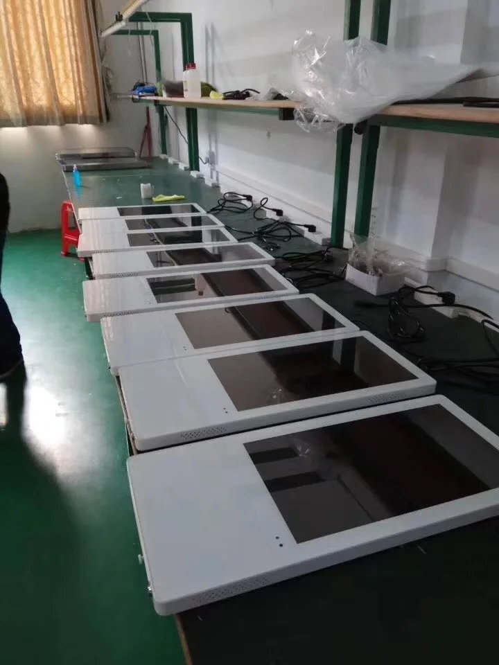 27 ''дюймовый ПК карта NFC IC reader Камера Встроенный выставочный музейный читальный зал подвесной светодиодный дисплей