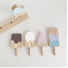 

Simulation Wooden Ice Cream Set Toy Children's Play House Food Log Ice Cream Children Intellectual Educational Toy for Kids