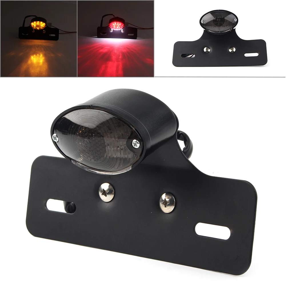 Motorcycle Brake Plate Turn Signal Integrated Led Rear Tail Light Fit