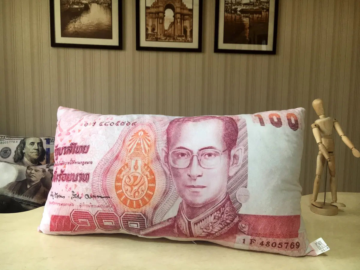 60cm Funny Plush Pillow Stuffed Cushion Simulation Pound Dollar USD EUR Money Cushion for Sofa Bed Pillow Home Decor Gift - Цвет: Светло-серый