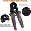 HSC8 6-6/6-4 Ferrule Crimping Tool Kit, WOZOBUY Sawtooth Self-Adjustable Ratchet Crimper Kit or Wire Terminals or Single Clamp 5