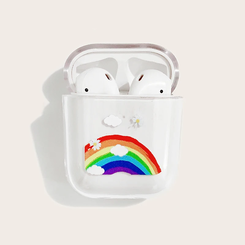 Hard PC Case For Airpods 2 Painted Transparent Fashion Design