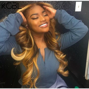 

KGBL Body Wave 13*4 Lace Front Middle Ratio 8”-22”Non-Remy Human Hair Wigs Natural Color Brazilian Hair Wigs With Baby Hair