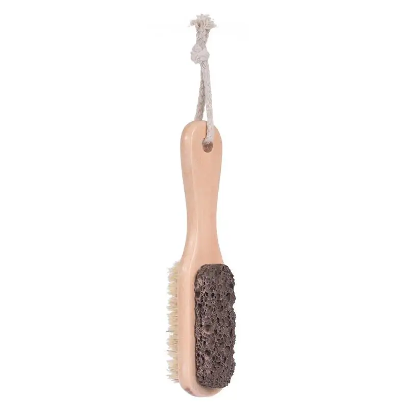 Деревянная натуральная щетина Массажная щетка для тела и качественный прочный простой и элегантный Массажер для скруббер ног