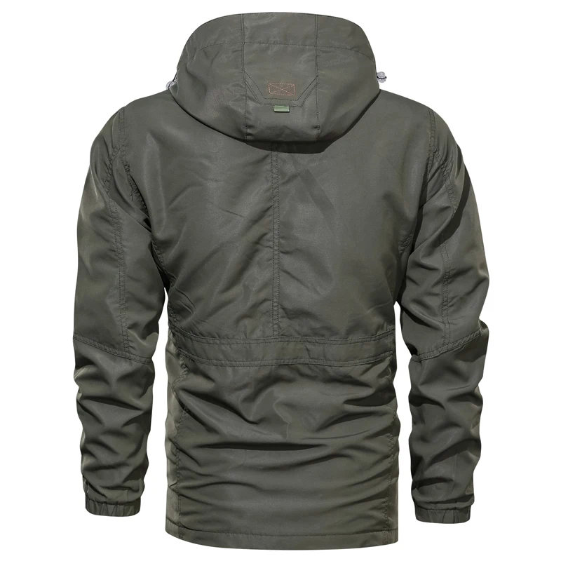 discount  Men Military Jacket Casual Tactical Pilot Coat Windbreaker Male New Zipper Bomber Jackets Mens Hood
