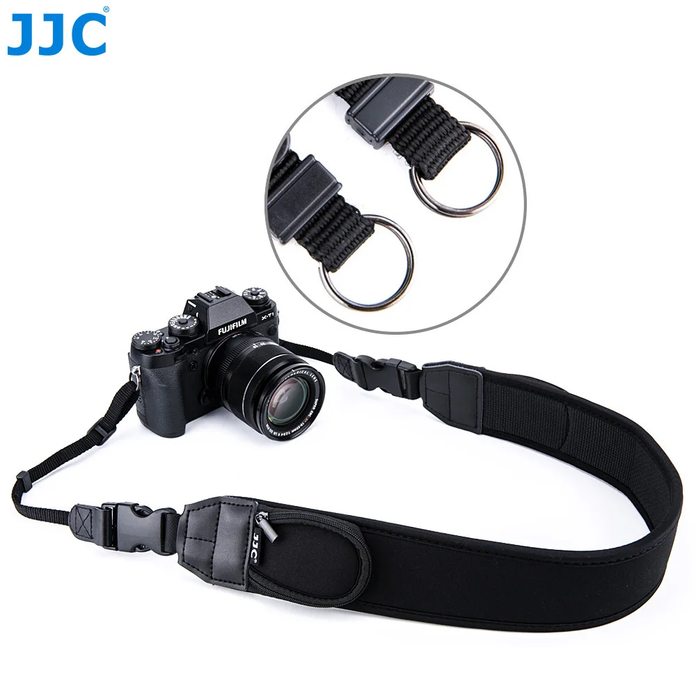JJC Adjustable Quick Release Comfy Camera Shoulder Neck Strap for Sony A7 A7S A7R Mark II III Fujifilm X-T3 X-T2 X-Pro2 X-Pro1 Nikon Z6 Z7 P1000 D7500 D5600 Canon EOS R 5DM4 80D 77D 70D T7i T6s T6i