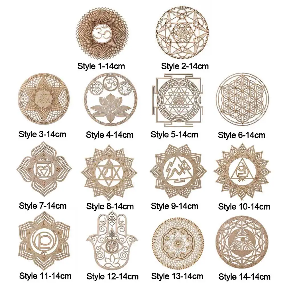 Wooden Wall Sign Flower Of Life Shape Coaster