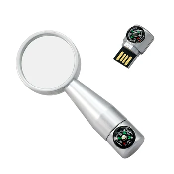

Multifunction U Disk Magnifier/Compass Pen drive 16GB 8GB 4GB 64GB 32GB 128GB pendrive Creative gift 128 gb usb 2.0 Flash Drive