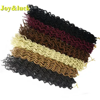 

Joy&luck 18inch Goddess Curly Faux Locs Crochet Braiding Hair Synthetic Braids Hair 24 Strands Hair Extensions