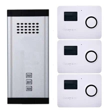 Одежда высшего качества строение 2-проводной аудио видео домофон система прямых Пресс ключ видео-телефон двери hands-free внутренний блок для 3 квартиры