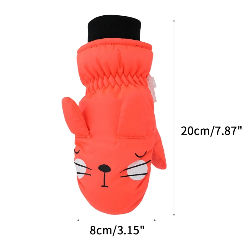 Kids Ski Gloves Plus Velvet Thicken Snowboard Gloves Waterproof Windproof Snow Mittens Children Skiing Snowboard Gloves