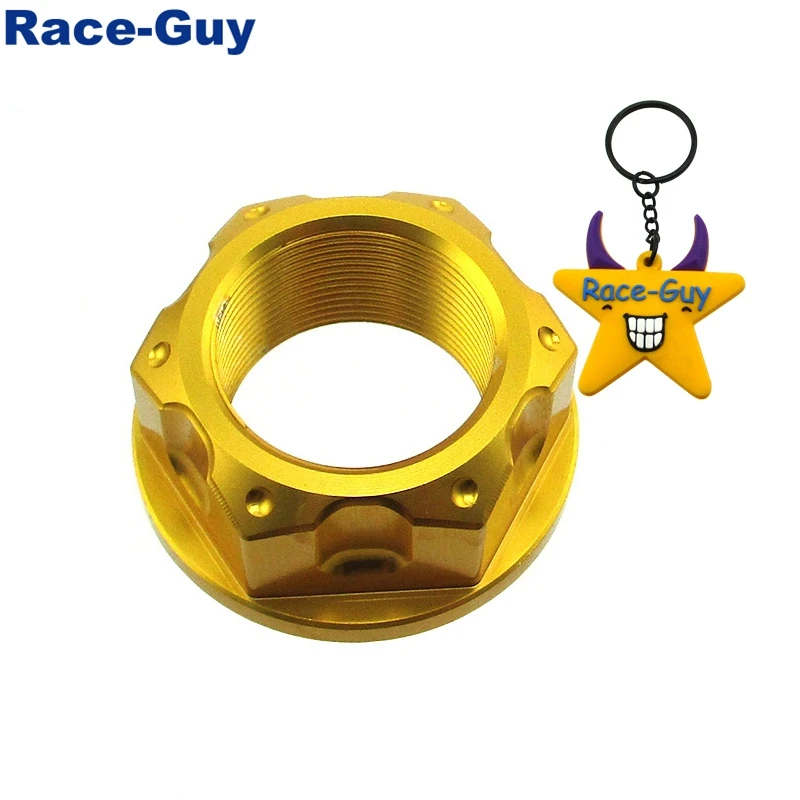 Aluminum M22 x 1mm Steering Stem Nut For Honda CRF50 XR50 KLX110 KX65 KX85 DRZ110 RM85 TTR50 TTR110 TTR125 50cc-190cc Dirt Bike motorcycle crankcase cover