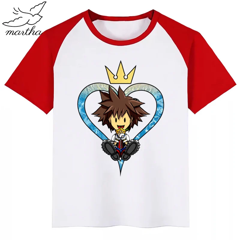 .Kingdom Hearts Baby Girls Tshirt Boy Summer Short-Sleeved Casual T-shirts Kids Children's Fashion Tops Girl's Tee | Мать и