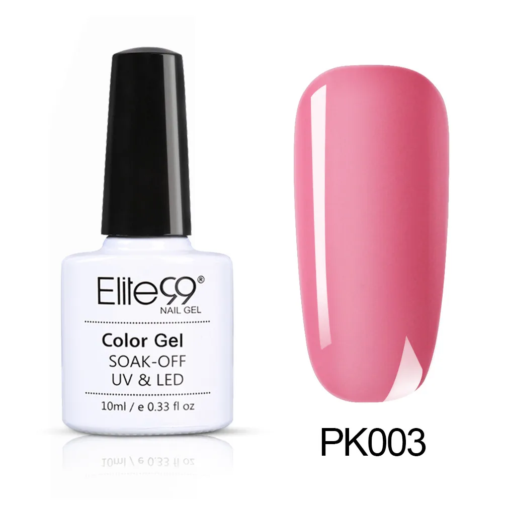 PK003 Elite99 Гель-лак Набор UV Vernis Полупостоянный праймер верхнее покрытие 10 мл телесный гель лак для ногтей, маникюр гель лак PolishesNails - Цвет: PK003