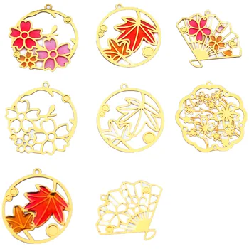 

Popular5pcs/lot Flower Epoxy UV Jewelry Filling Box Bookmark Copper Sheet Metal Frame Pendant CharmUV Resin Jewelry Making