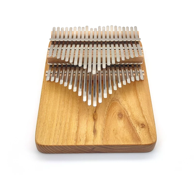 Chromatic Kalimba 42 Keys Handmade Thumb Piano Double Row Keyboard Log Color Acacia Wooden Musical Instrument Chromatic Kalimba 42 Keys Handmade Thumb Piano Double Row Keyboard Log Color Acacia Wooden Musical Instrument