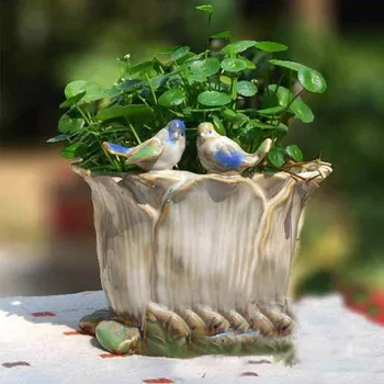 

European Ceramic Bird Flower Flower Vase FlowerPot Living Room Office Multi-Functional Container Decorations For Home