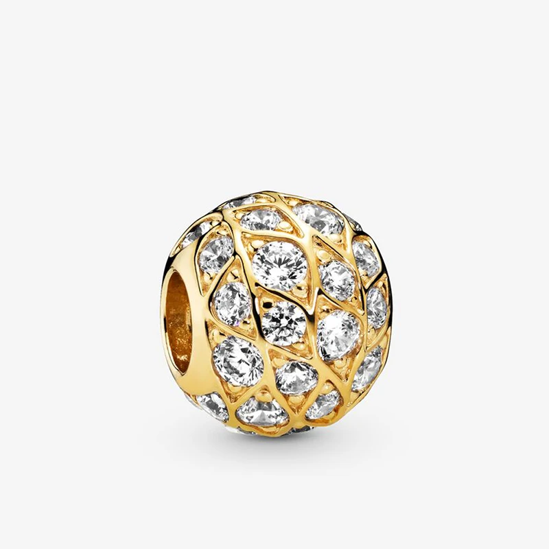 

2019 New Arrival 925 Sterling Silver Beads Sparkling Pattern Charms fit Original Pandora Bracelets Women DIY Jewelry