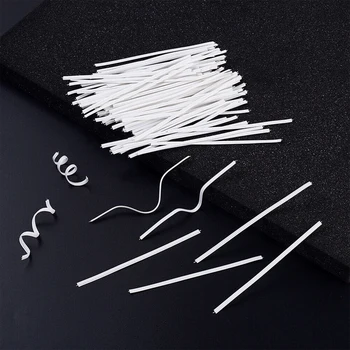 

200pcs Single Core Plastic Nose Bridge Clips Nose Wire Bar for DIY Mask Jewelry Making White 100x3mm
