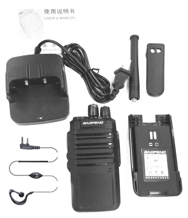 Baofeng BF-M4 Interphone 5W UHF 400-470MHZ наружный домофон - Цвет: Черный
