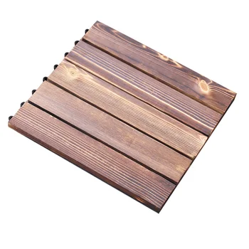 

1pc Durable Chic Wood Patio Paver Interlocking Deck Tile Interlocking Flooring Tile for Party Garden