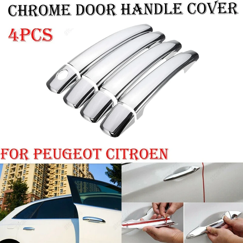 Хромированная накладка на дверную ручку для Citroen C4 Picasso C6 Peugeot 207 308 407 | Автомобили и