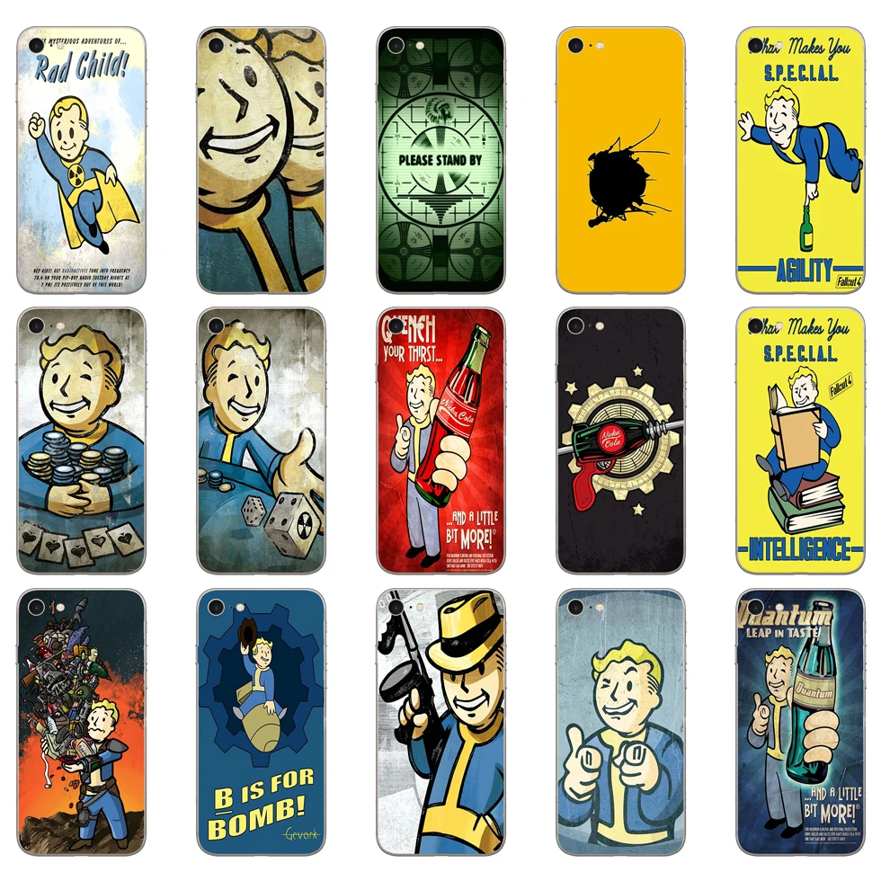 

31DD Black Isle Studios game Fallout Soft Silicone Cover Case for iphone 5 5s se 6 6s 8 plus 7 7 Plus X XS SR MAX case