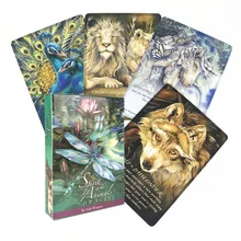 Cartão da adivinhação da festa da família os animais espírito besta anel anual cartão de oracle familiars tarô cartões versão completa em inglês