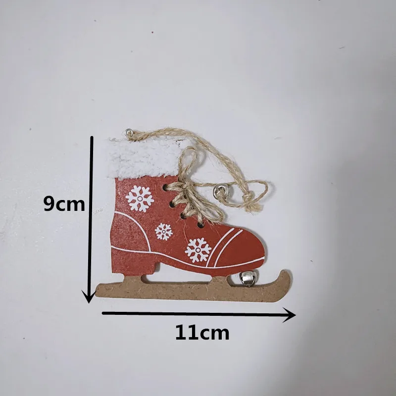 Wooden Reindeer Christmas Decoration for Home Xmas Deer New Year Ornaments Kids Gift Navidad Christmas Party Decorations-S - Цвет: as  picture