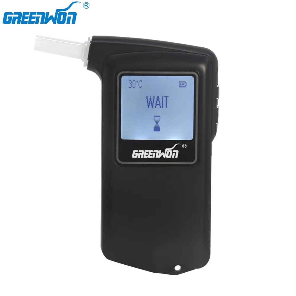 Цифровой алкотестер с ЖК-дисплеем GREENWON Blue, безопасный цифровой бизнес-подарок, датчик топливных элементов, тестер алкоголя на дыхании