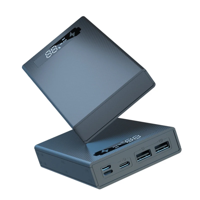 Welding Free 5*18650 Battery Storage Box PD QC3.0 USB 10W Fast Wireless Charging Power Bank Case 18650 Battery Holder Box