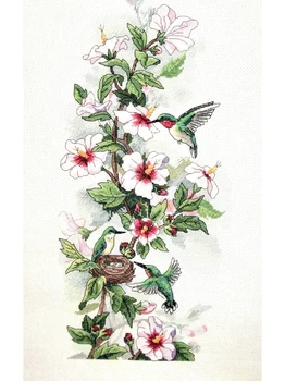 

Set for embroidery "Dimensions 13667 Hummingbird Art Clematis and hummingbirds)"