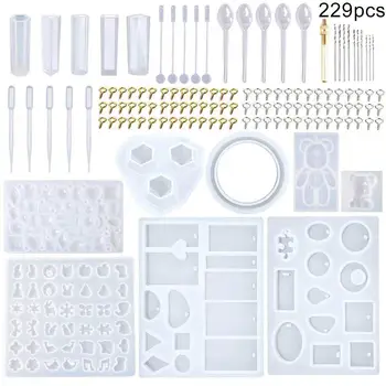 

229Pcs/Set Silicone Mold Handmade Craft DIY Jewelry Bracelet Bear Pendant Tool Jewelry Making Mold epoxy resin molds