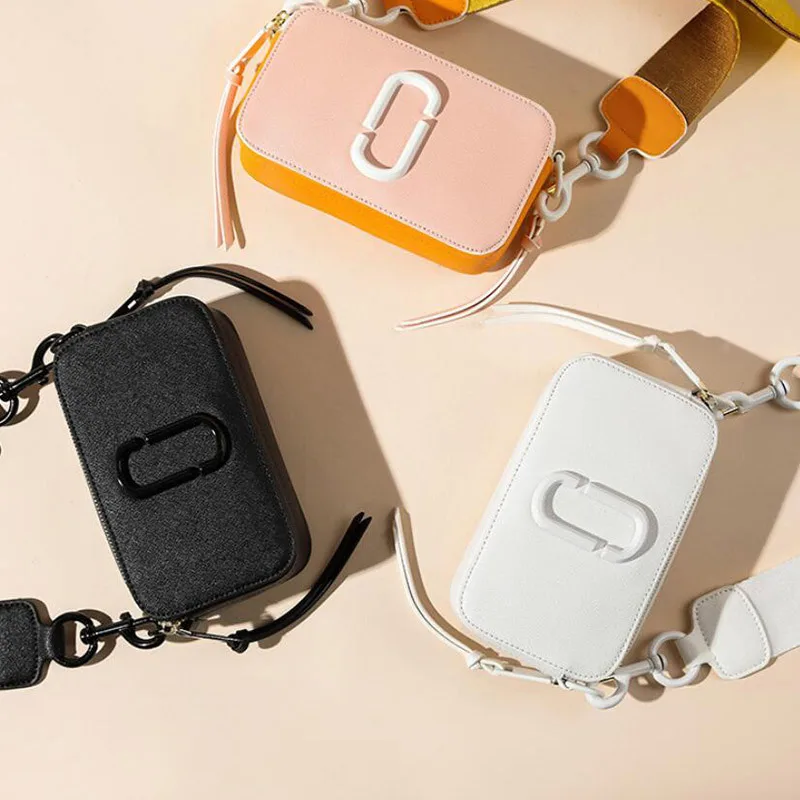 

2019 New Famous Designer Shoulder Diagonal Camera Bag Female Wide Shoulder Strap Small Square Bag Women Purse and Handbags