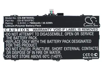 

Cameron Sino EB-BT800FBC Battery for Samsung Galaxy Tab S 10.5 SM-T800 WiFI SM-T805C 4G SM-T800 SM-T801 SM-T805 7900mAh