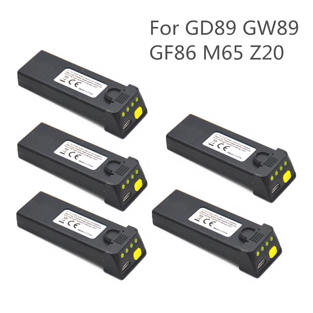 

Original Battery / Propellers Blades for EXA GD89 GW89 GF86 M65 Z20 Drone Battery 3.7V 1200mah