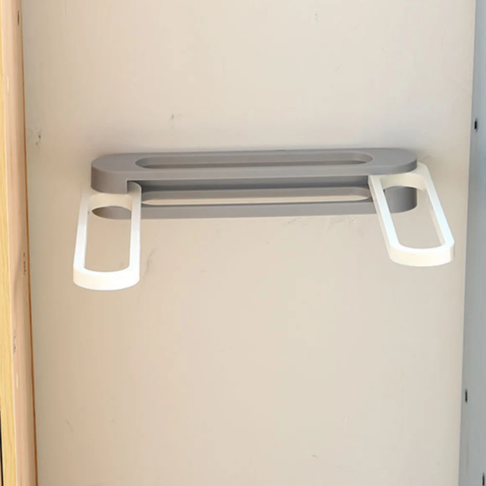 Bathroom Wall-Mounted Shoes Rack Storage Rack Hanger 3 in 1 Shoe Rack One Change Three Slippers Bathroom Wall-Mounted