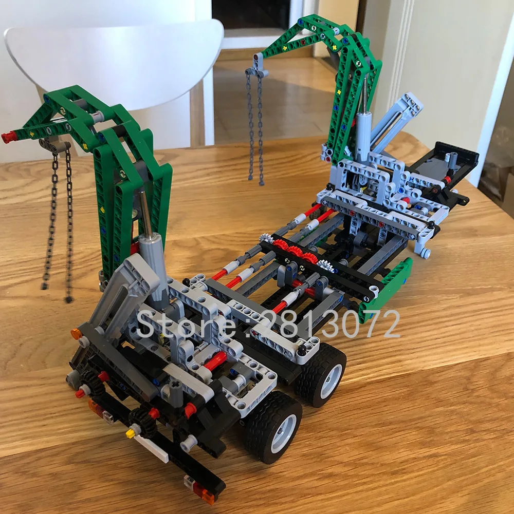 703940 Technic Mark контейнеровоз самосвал MOC 1202 шт. модели строительных блоков совместимы с 20076 42078 42009 20004