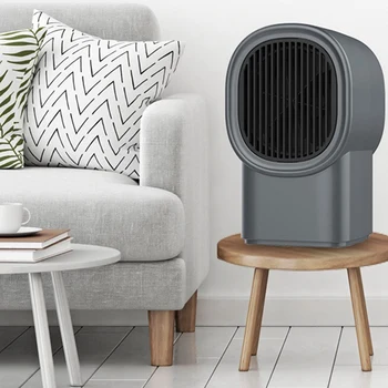 

Small Heater Cooler and Heater Stylish Desktop Heater for Home Office Bedroom Garage Bathroom Basement(EU Plug)