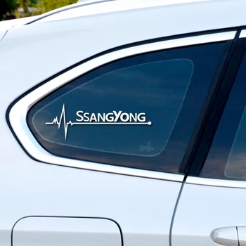 

1pcs Auto Car window glass Decor Stickers Reflective Decals Car-Styling For Ssangyong kyron rexton korando actyon