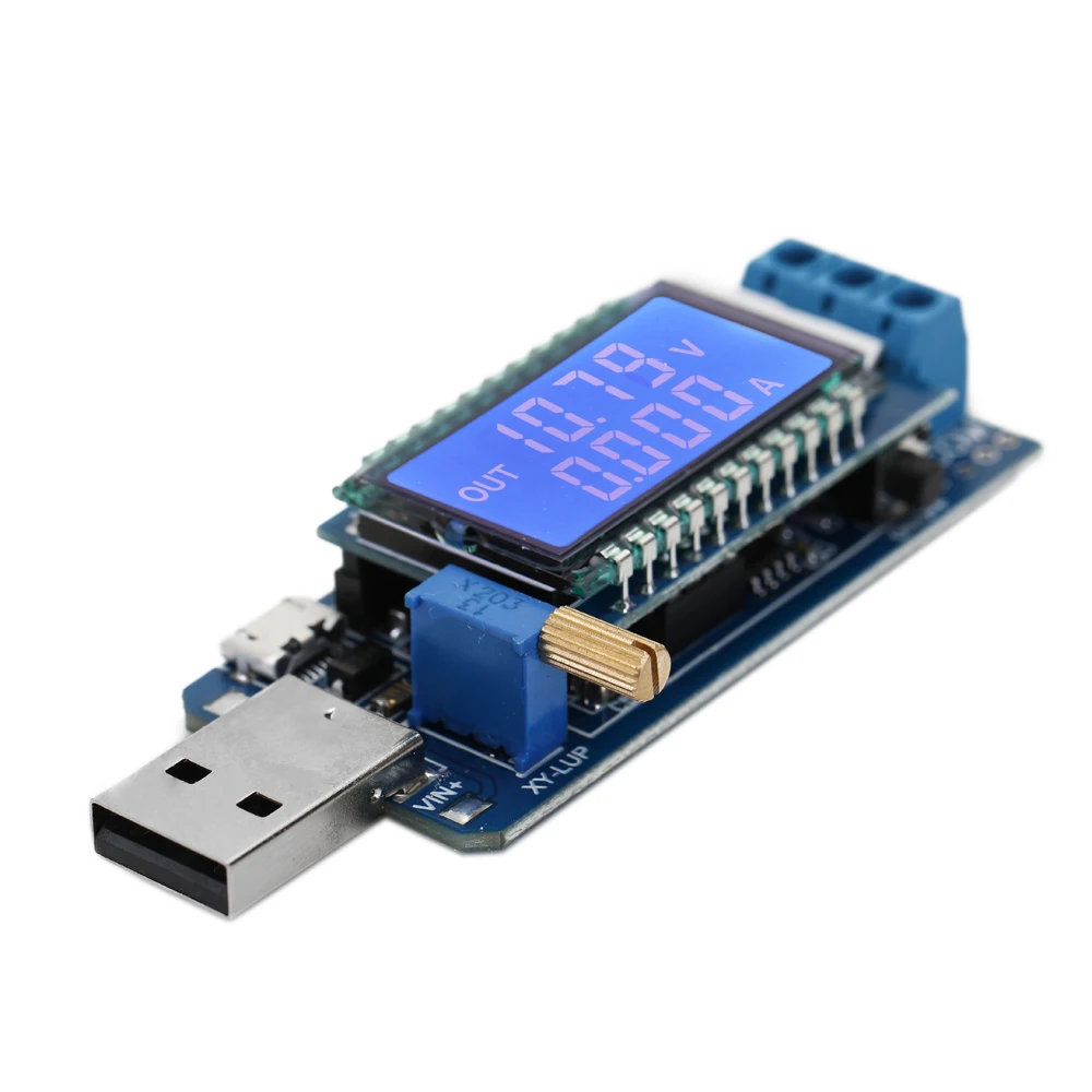 

LCD Screen USB Step UP/Down Power Module Adjustable Boost Buck Converter Voltmeter Ammeter Battery Capacity Tester