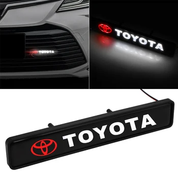 

1pcs Car Front Hood Grille Emblem Badge LED Decorative Lights for Toyota Corolla Rav4 Camry Yaris Crown Car Accessories