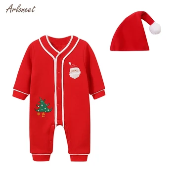 

ARLONEET newborn baby jumpsuit winterCartoon Christmas Long Seeves Romper Jumpsuit ropa de bebe recien nacido invierno 2019