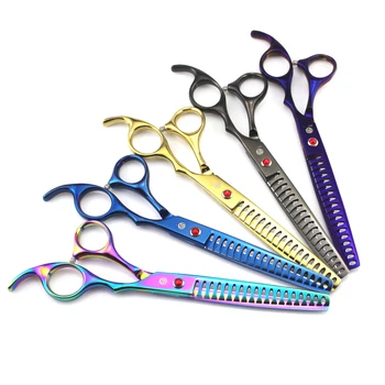 

7inch Professional Pet Scissors High Quality Thinning Shears Dog Cat Grooming Scissors Hair Cutting Tesoura
