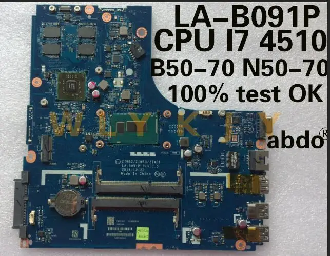 Abdo LA-B091P материнская плата для Lenovo B50-70 ноутбука i7 4500U 4510U R5 M230 2G DDR3 100% работает |
