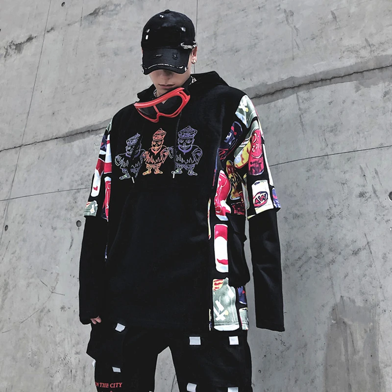 Модные уличные черные толстовки в стиле хип-хоп Swag Tyga Sudadera Hombre осенне-зимняя