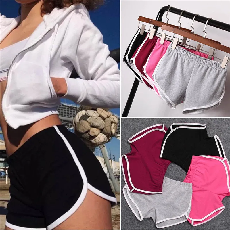 

2020 Summer Female Sports Solid Color Shorts Shorts Gym Exercise Casual Beach Party Running Jogging Short Code S-XXL