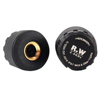 

herobiker Motorcycle Bluetooth Tire Pressure Monitoring System TPMS Mobile Phone APP Detection 2x External Sensors
